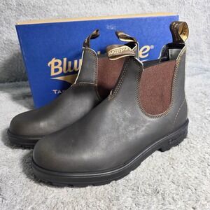 Blundstone 500 Unisex Chelsea Boots Dark Brown Leather Men 9.5 Women 11 NEW